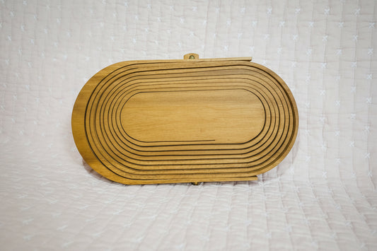 Vintage wooden folding basket