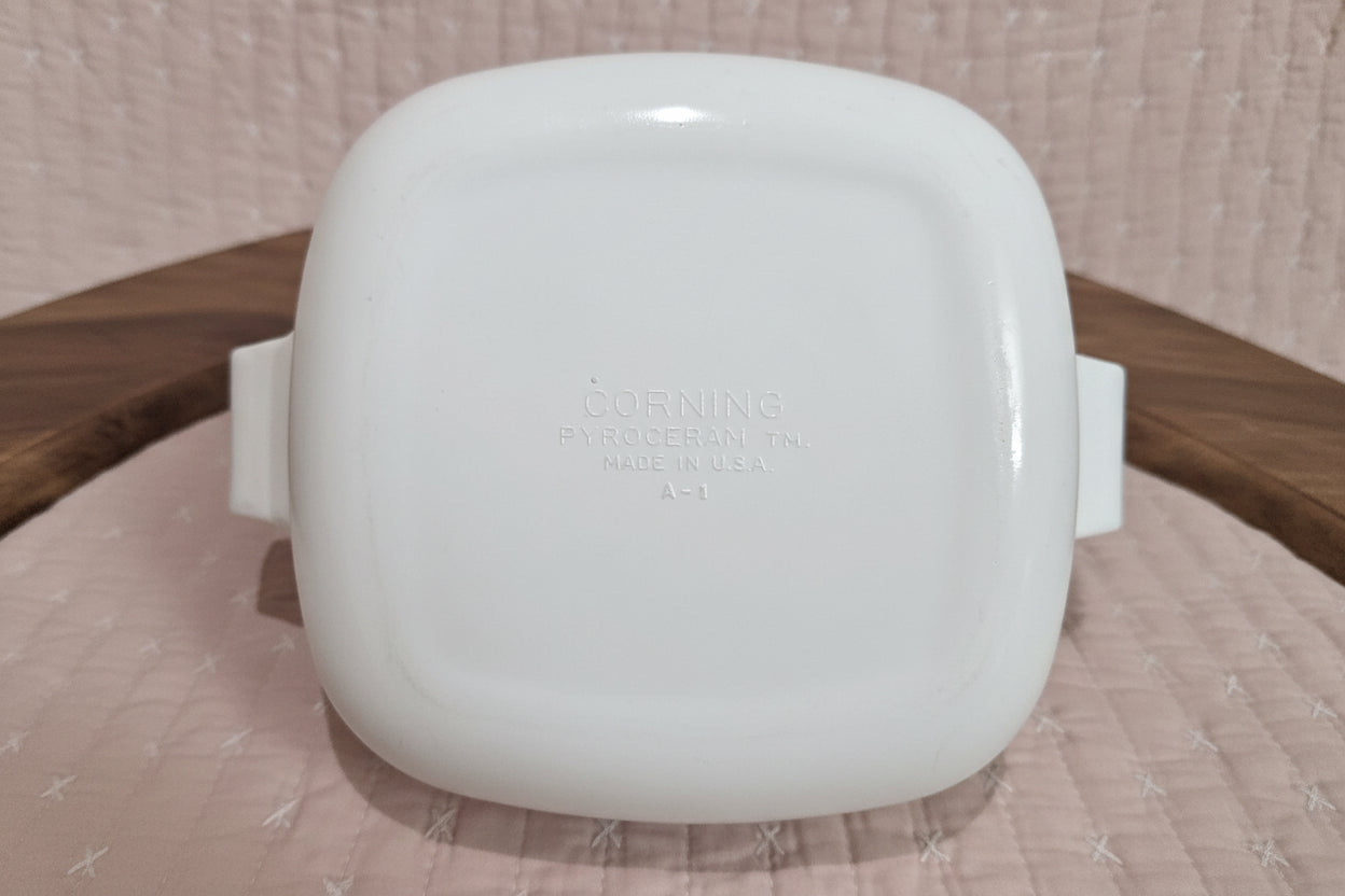 Corning ware blue cornflower 1 Qt. Square casserole dish.
