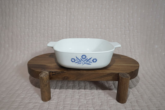 Corning ware blue cornflower 1 Qt. Square casserole dish.